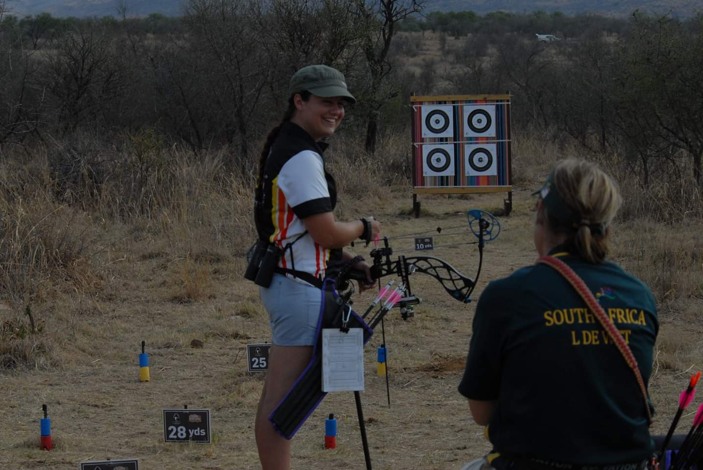 Joanette Karsten of the Polygraph Institute of South Africa representing the country in the World Field Archery Championships 2018.