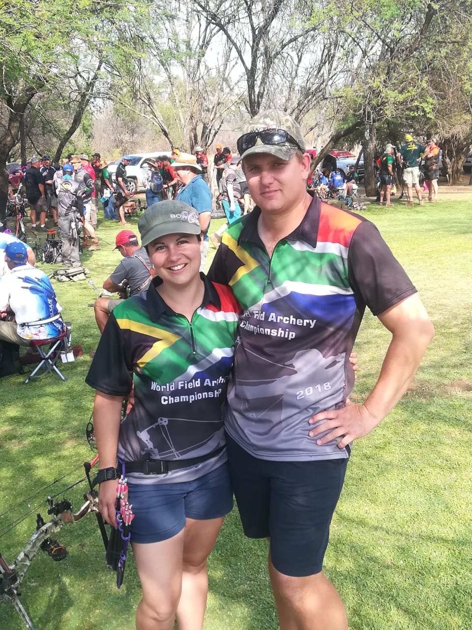 Polygraph examiners representing South Africa at the World Field Archery Championships 2018