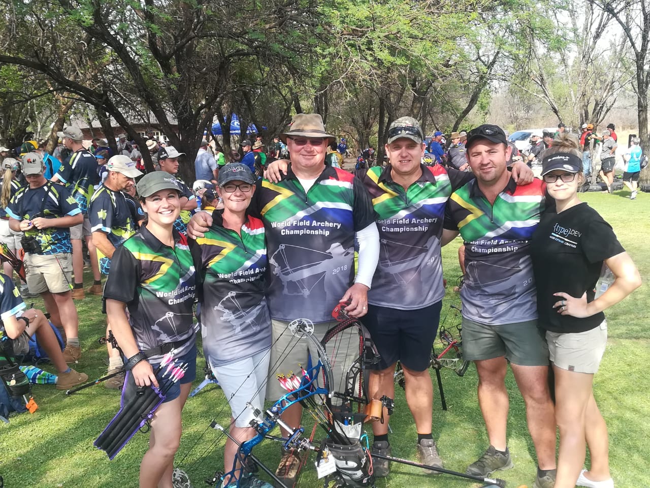 Polygraph Examiners representing South Africa at the International Field Archery Association World Field Archery Championship 2018