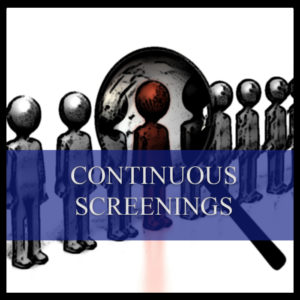 Continuous integrity screenings in Johannesburg, Pretoria, Midrand, Centurion, Randburg, Sandton, Krugersdorp, Sasolburg, Gauteng, South Africa and Africa.